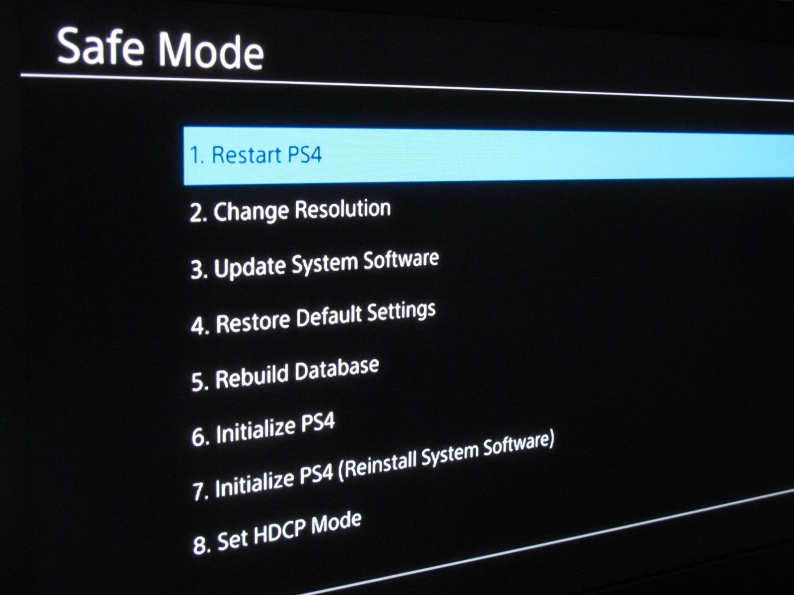 Sony PlayStation 4 Pro PS4 1TB White Console (Parts/Repair) Powers On/Safe Mode