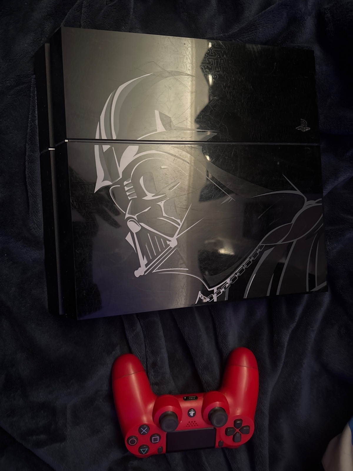 Sony PlayStation 4 Star Wars Darth Vader 500GB Console With Red controller