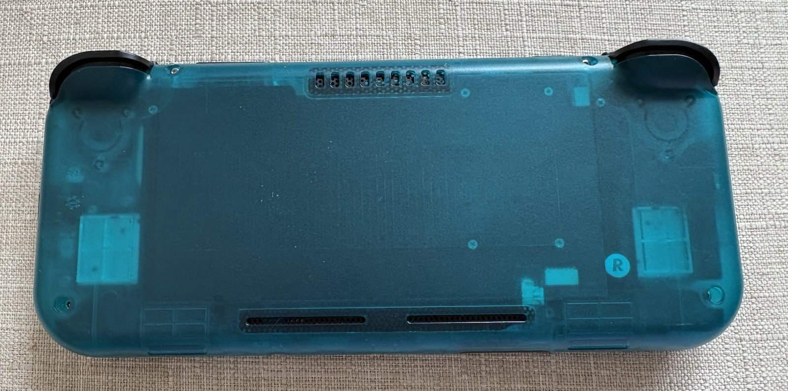 Retroid Pocket 3+ Handheld Gaming Console Complete Transparent Teal-Blue w/Case