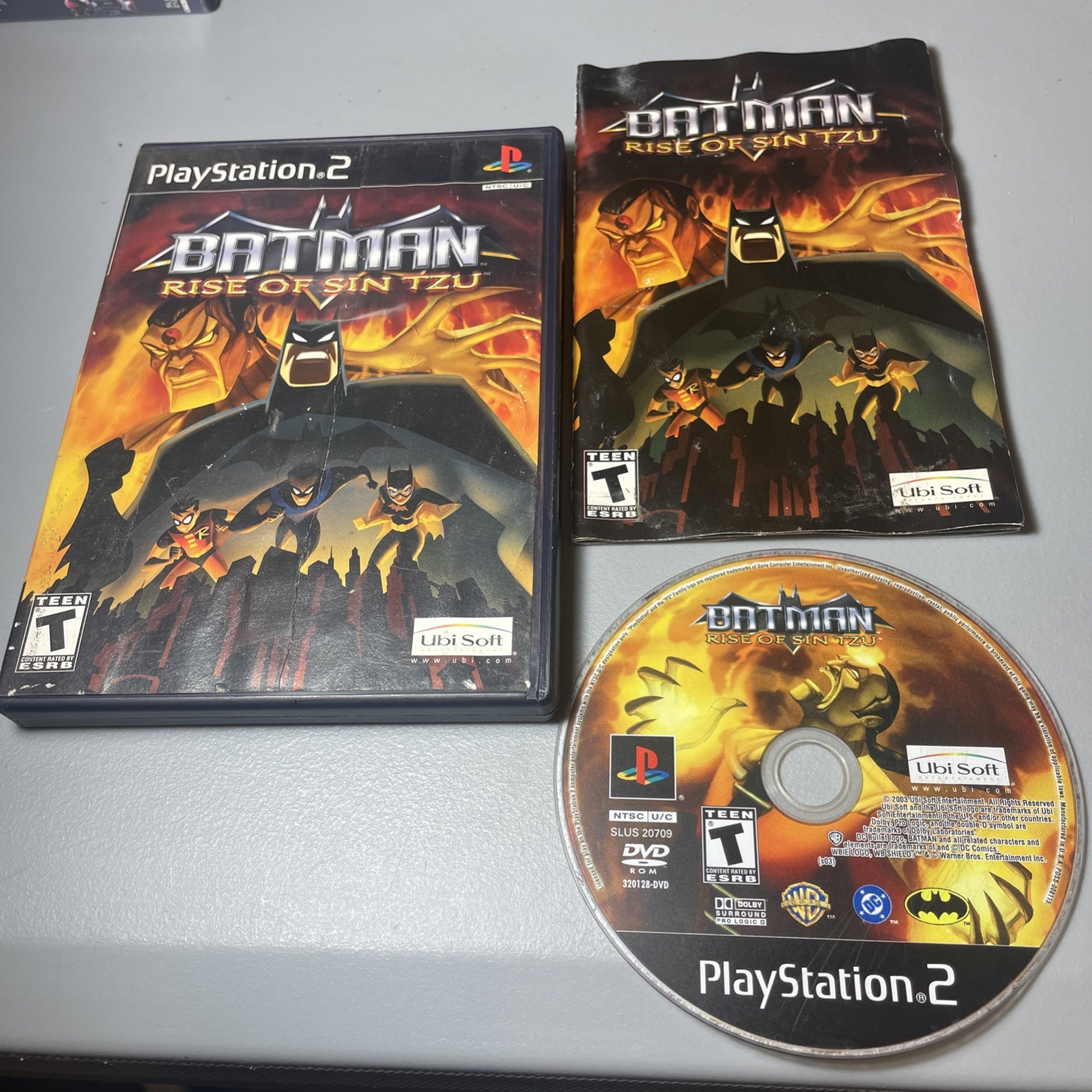 Batman: Rise of Sin Tzu (Sony PlayStation 2 PS2, 2003) Authentic, Complete Game