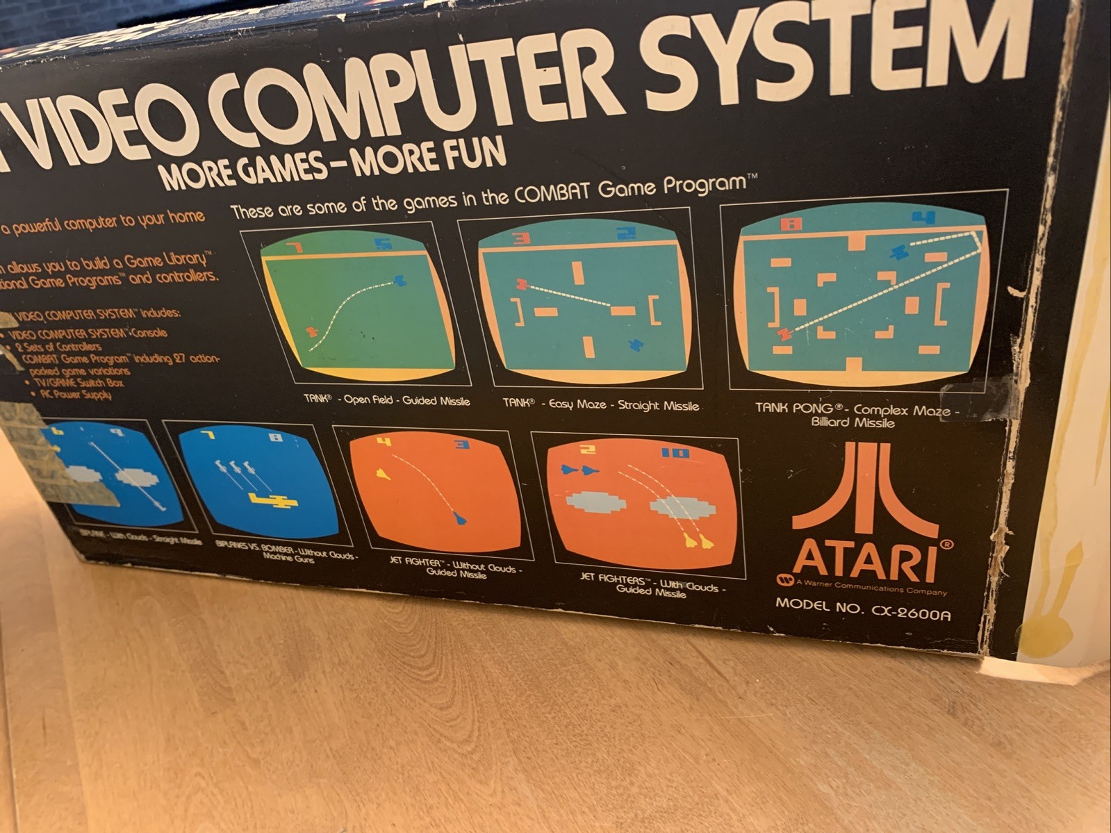 Vintage Atari CX-2600A Video Game Console Joystick Paddles-Original Box-Games 19