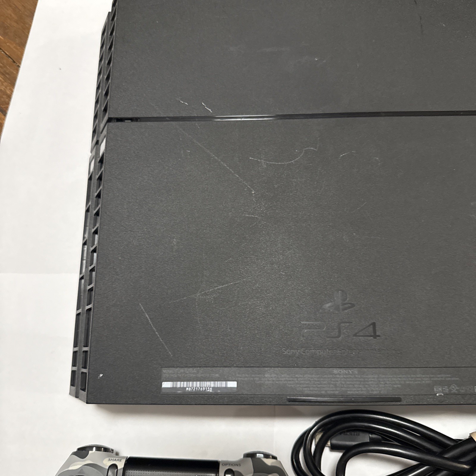 Sony Playstation 4 500GB Black Console PS4 W/ Controller & Cords Tested Working!