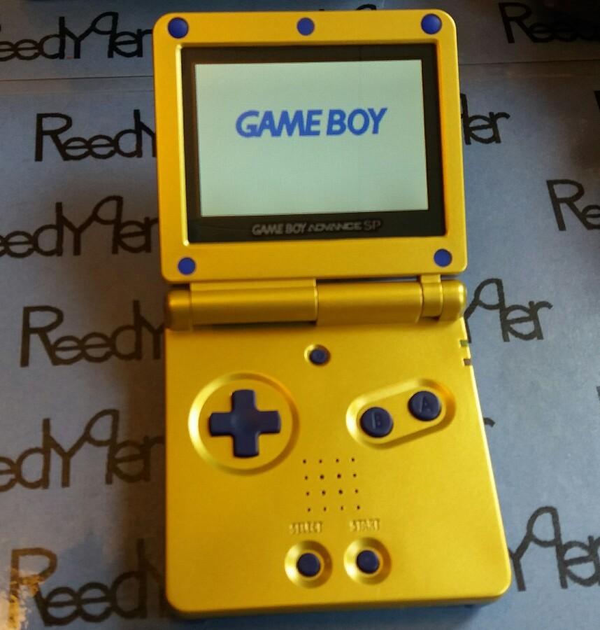 ND Blue & Gold Notre Dame GameBoy Advance SP MINT AGS-101 Bright Nintendo System