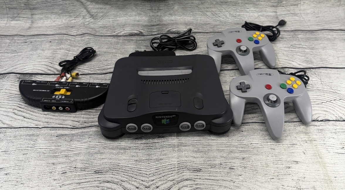 Nintendo 64 NUS-001(USA) Black Console With 2 USB Controllers