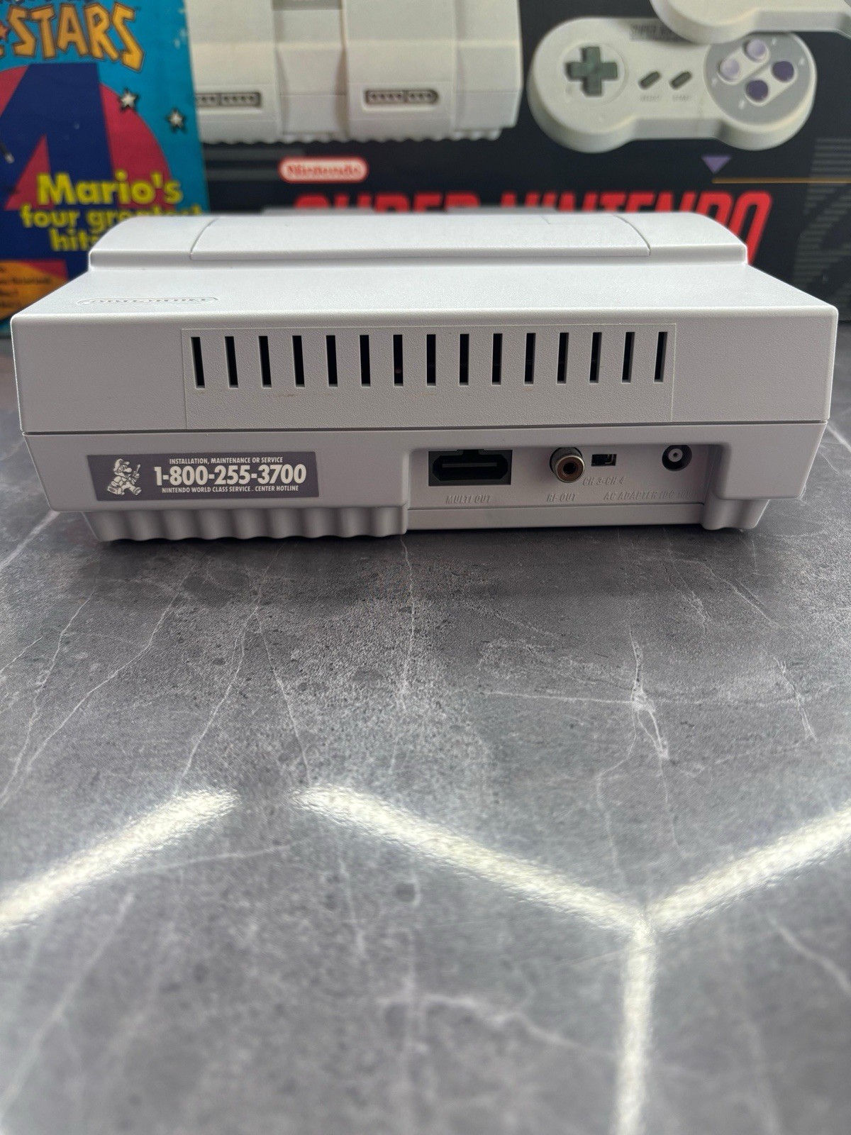 Super NES Super Set Super Nintendo In Box Matching Serial # PRISTINE CONDITION