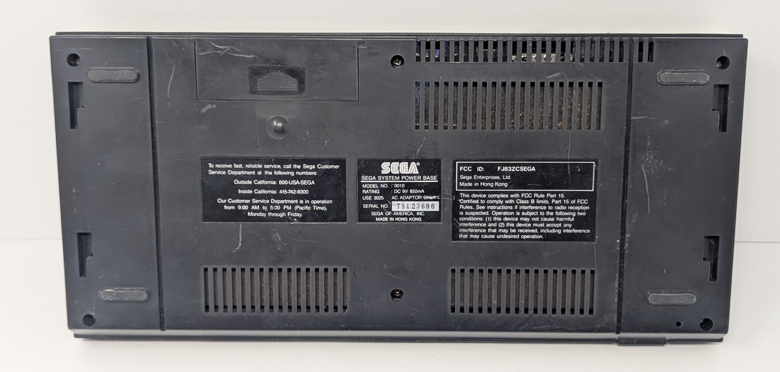 Sega Master System Console w/ AC Adapter – Powers On – For Parts Or Repair