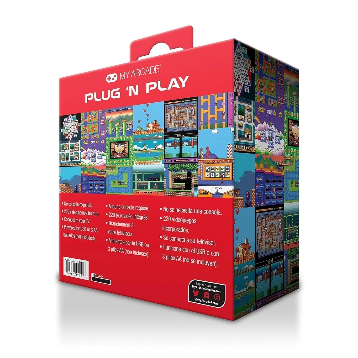 My Arcade Plug N Play TV Game Console: 220 Retro Style Games –