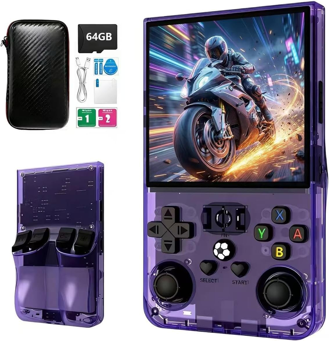 R36MAX Purple Handheld 4.0 IPS 18000 Games