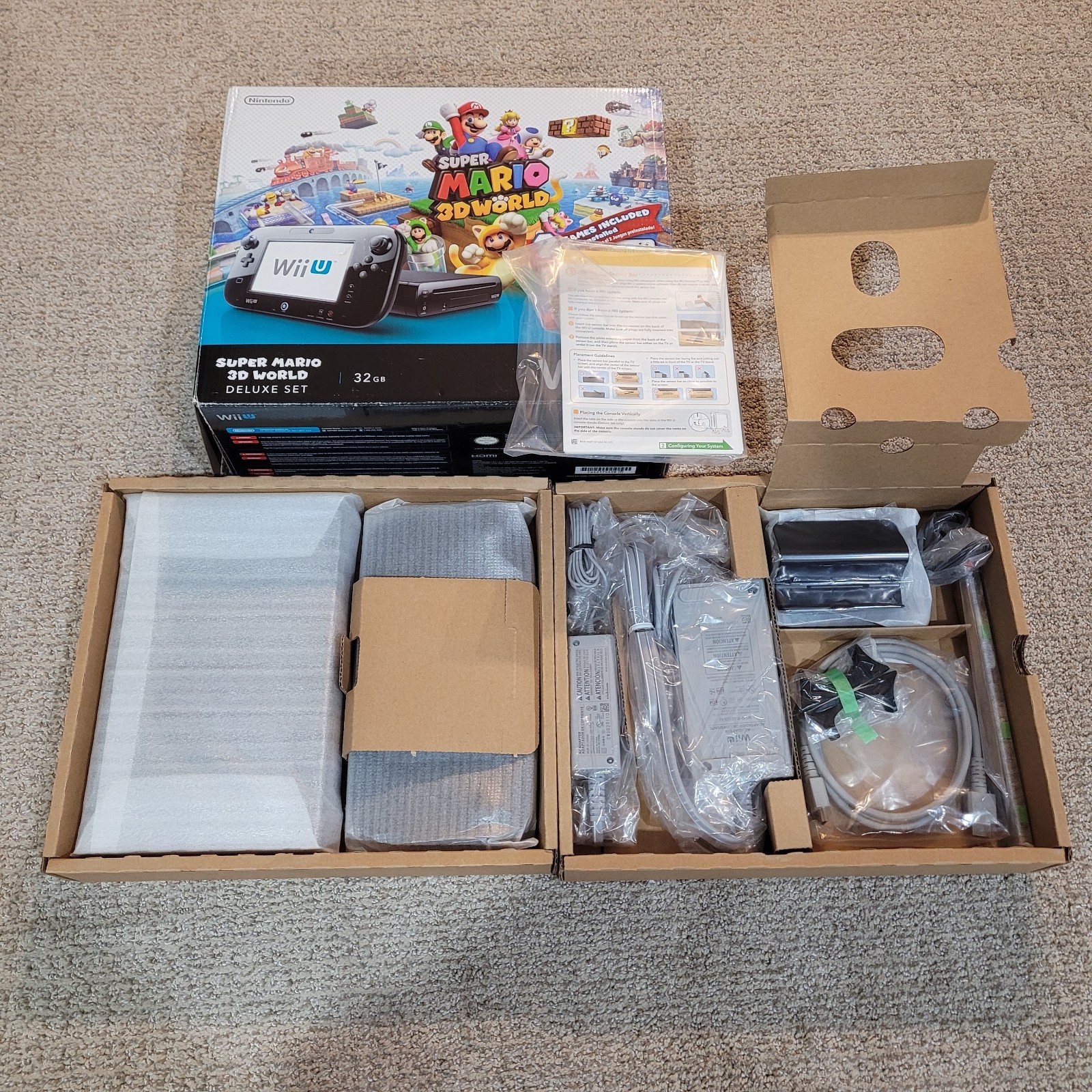 Nintendo Wii U 32 GB Super Mario 3D World Deluxe Set Black Brand New