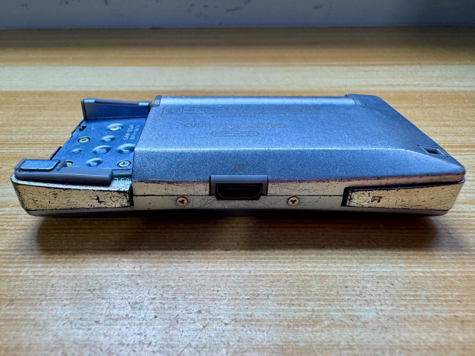 Nintendo Gameboy Micro OXY-001 Pearl Ocean Blue Handheld Console Parts or Repair