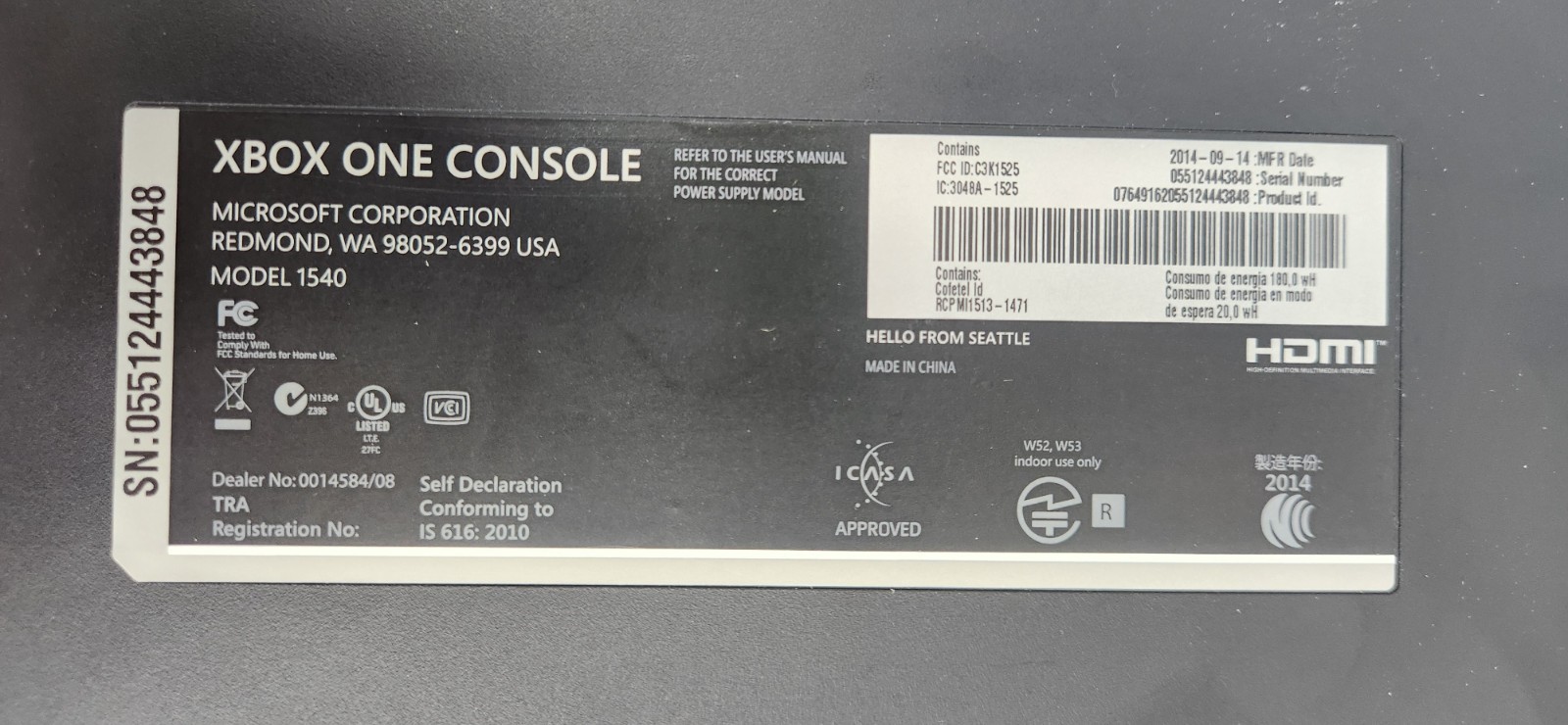 Xbox One 500GB Console Bundle with Red Wireless Controller, Power & HDMI Cable