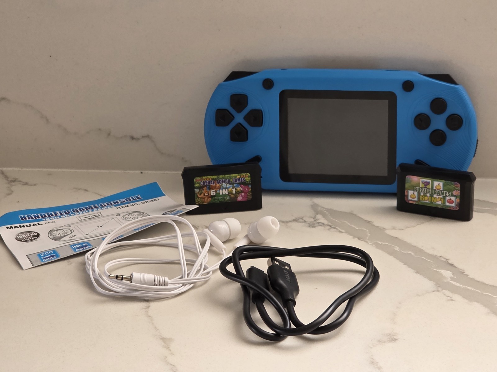 16 Bit Handheld Game for Kids, 3.0” Large Screen Retro Gaming Player, Preloaded