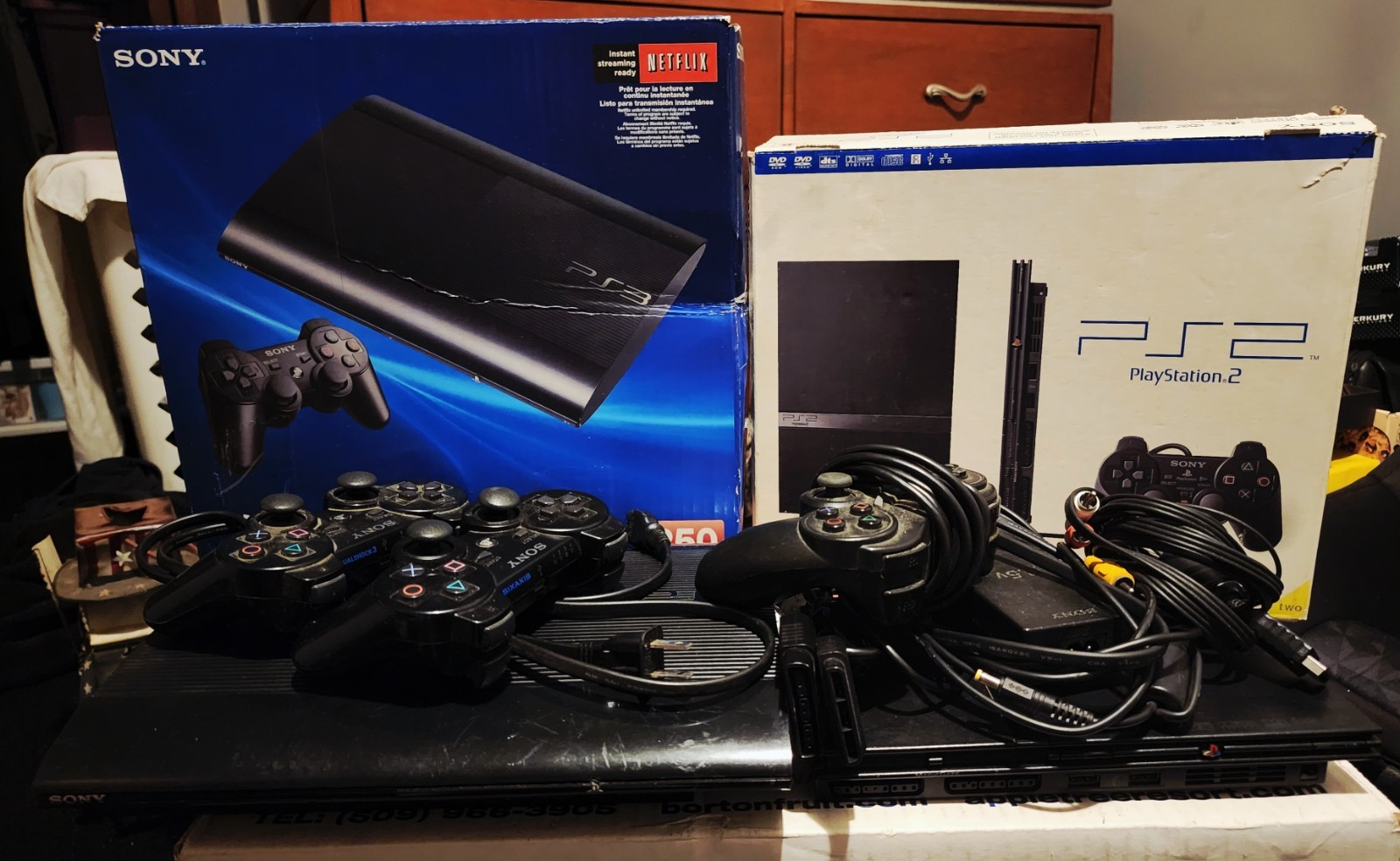 Sony PlayStation 2 & 3 w/ Their Original Boxes – Working !!!