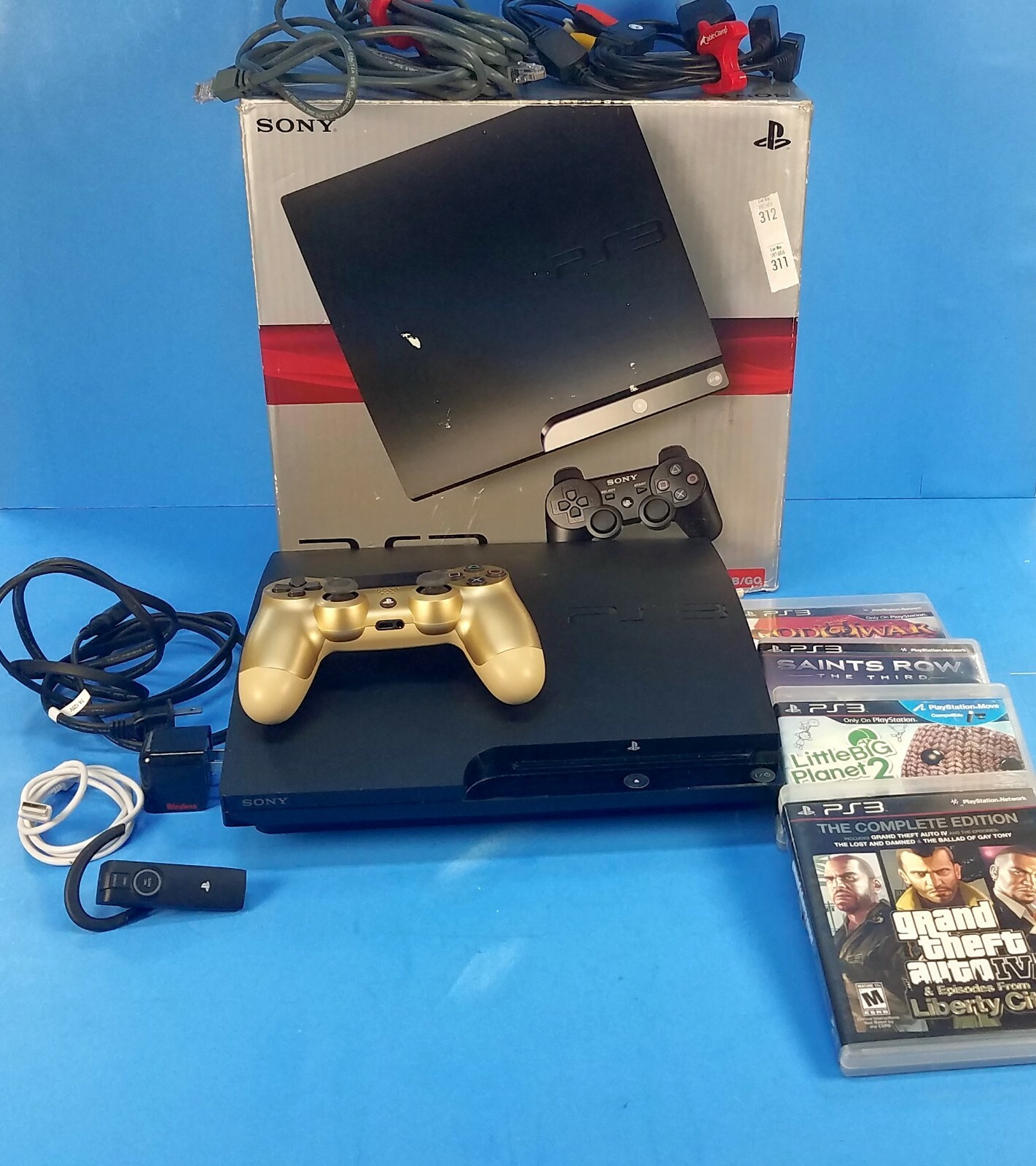 Playstation 3 PS3 Slim 250GB Black Console Lot w/ Games System Bundle CECH-2001B