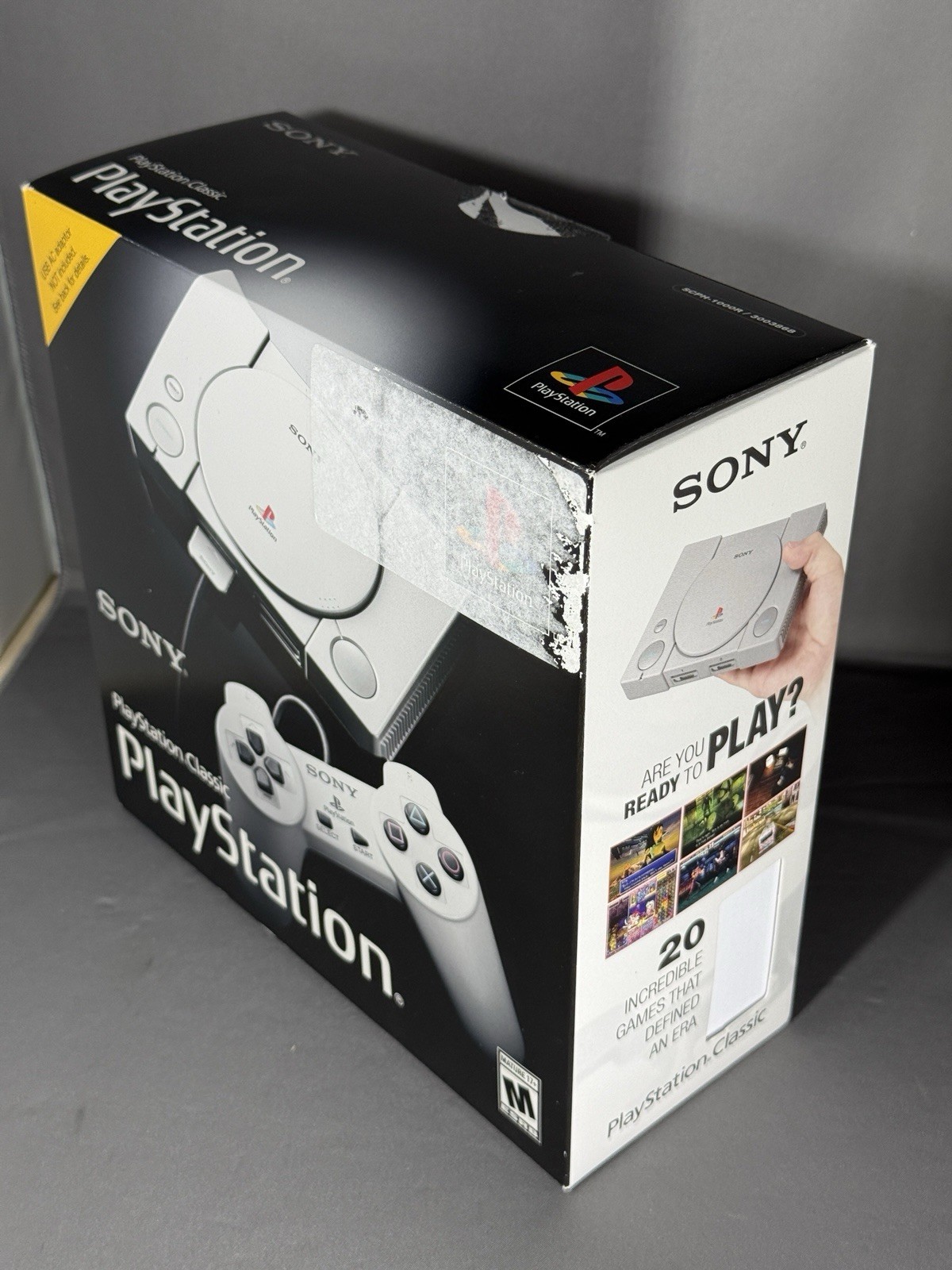 Sony PlayStation Classic Mini 20 Preloaded Games HDMI Two Controllers Open Box