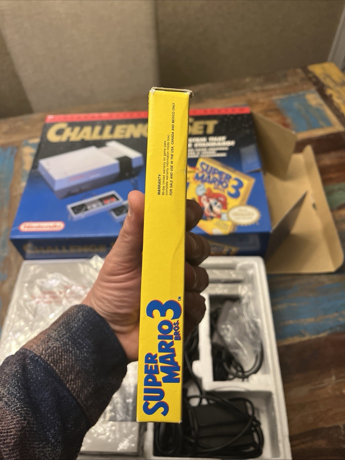Nintendo NES Console Challenge Set Complete Very Nice Shape Mario 3 WOW !!