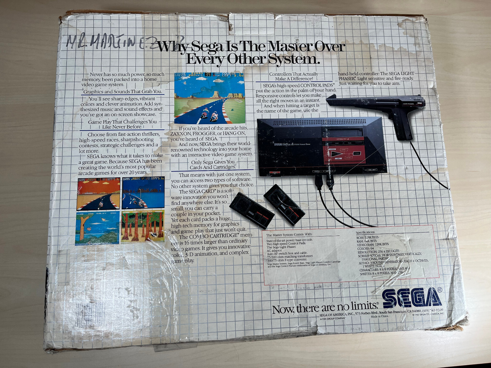Cracked System – Sega Master System Game System Open Box