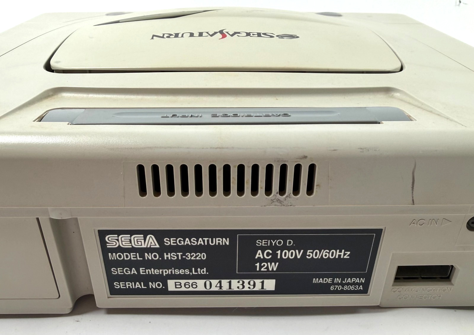 Sega Saturn Console HST-3220 White JAPANESE Tested Works *US Seller + Warranty*