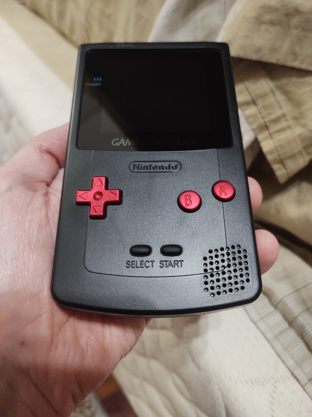 New AMOLED Screen Black Nintendo Gameboy color GBC Touch Controls Bigger Screen