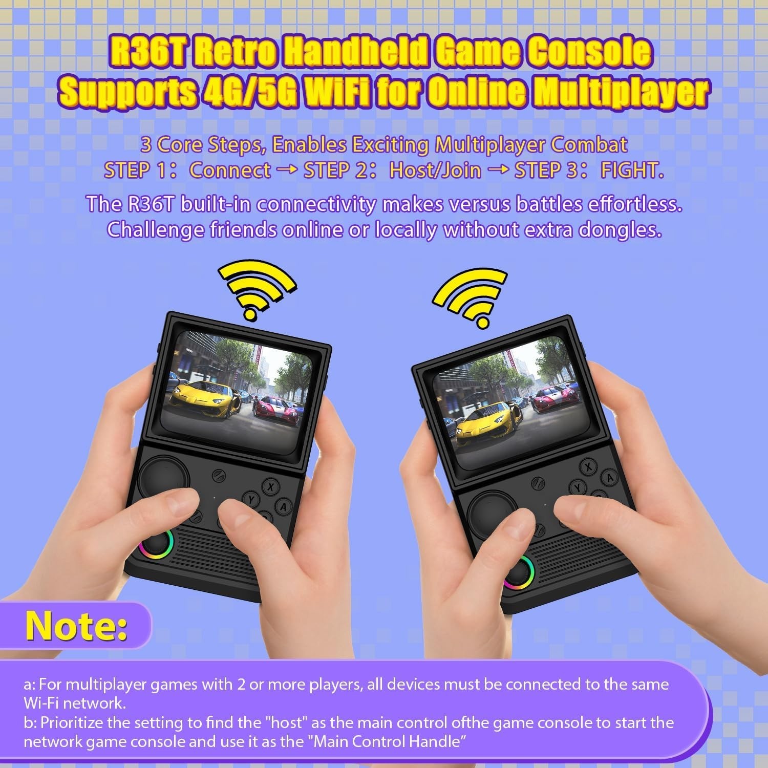 Portable R36T Retro Gaming Console – 3.5” Screen, 3500mAh Battery Life