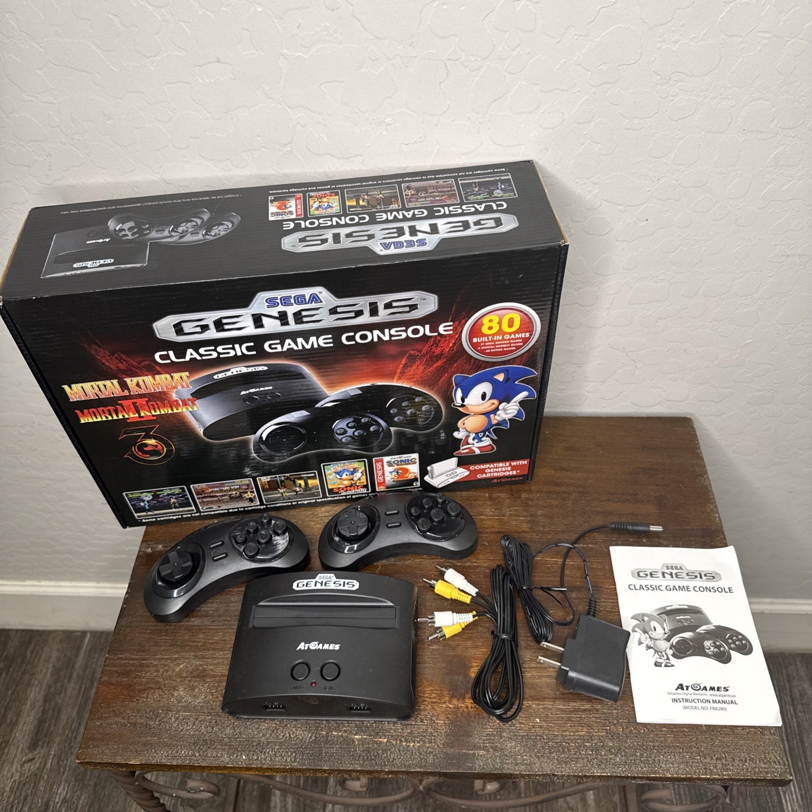AtGames Sega Genesis Classic Console 80 Games Plug N Play 2 wireless Controllers