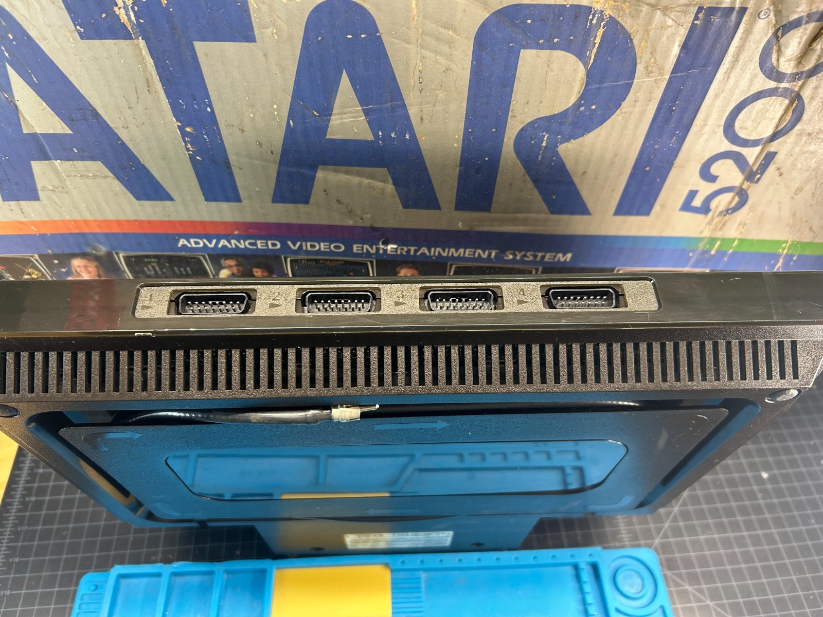 Atari 5200 4 Port Console, Rebuilt Controller, Power Mod, 2 Games in Box TESTED