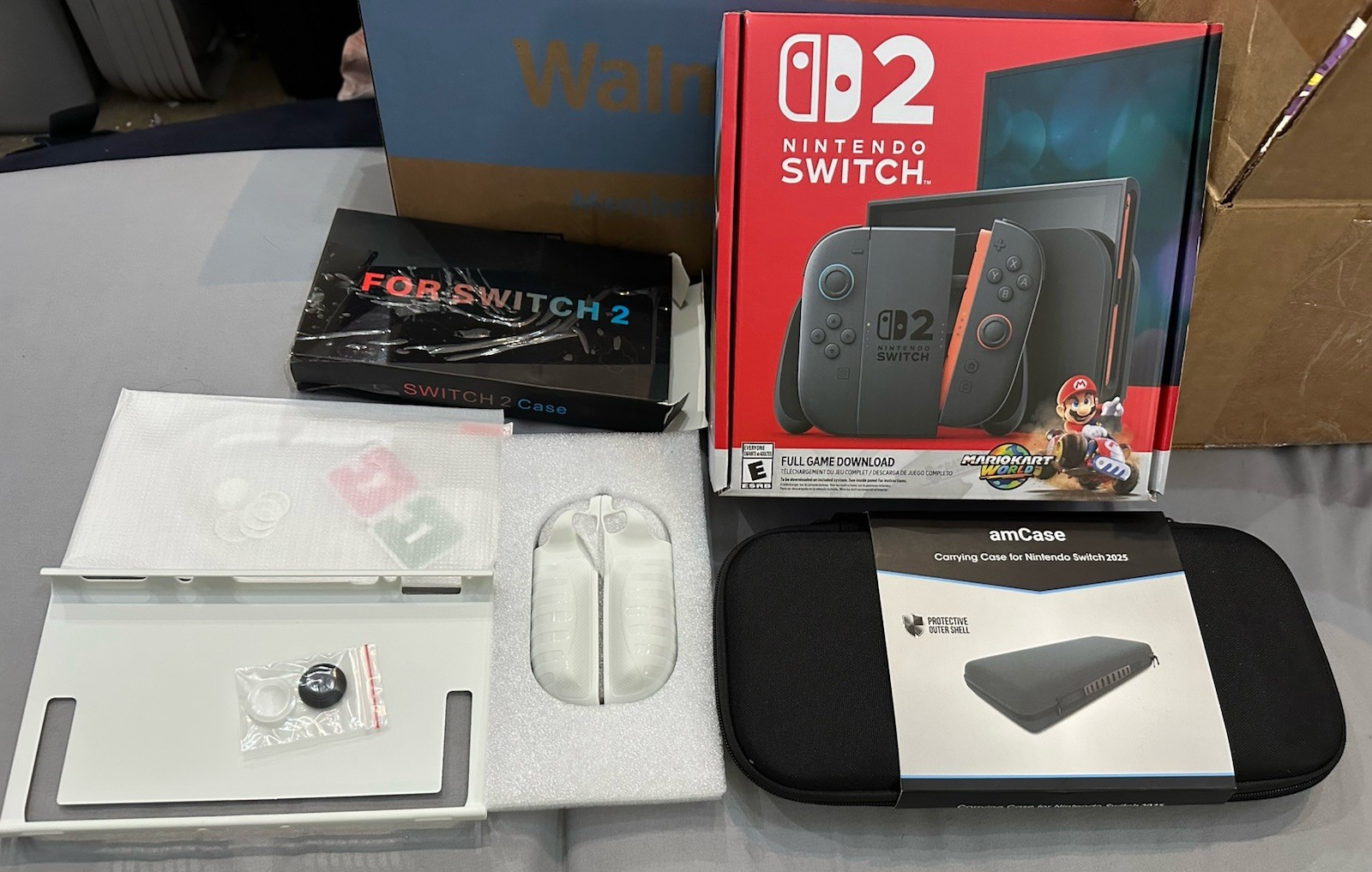 Nintendo Switch 2+Mariokart World+ Carrying Case+Console/Screen Protectors