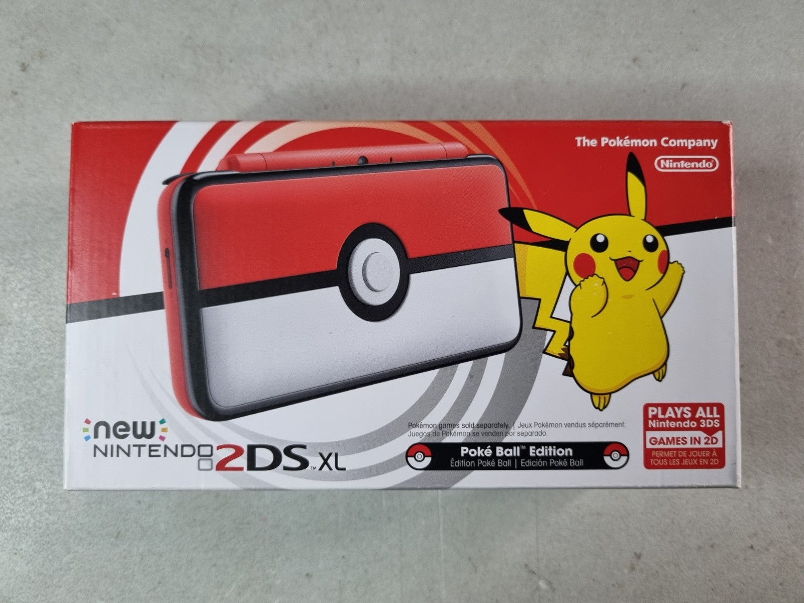 Brand New Nintendo 2DS XL Pokémon Poké Ball Edition