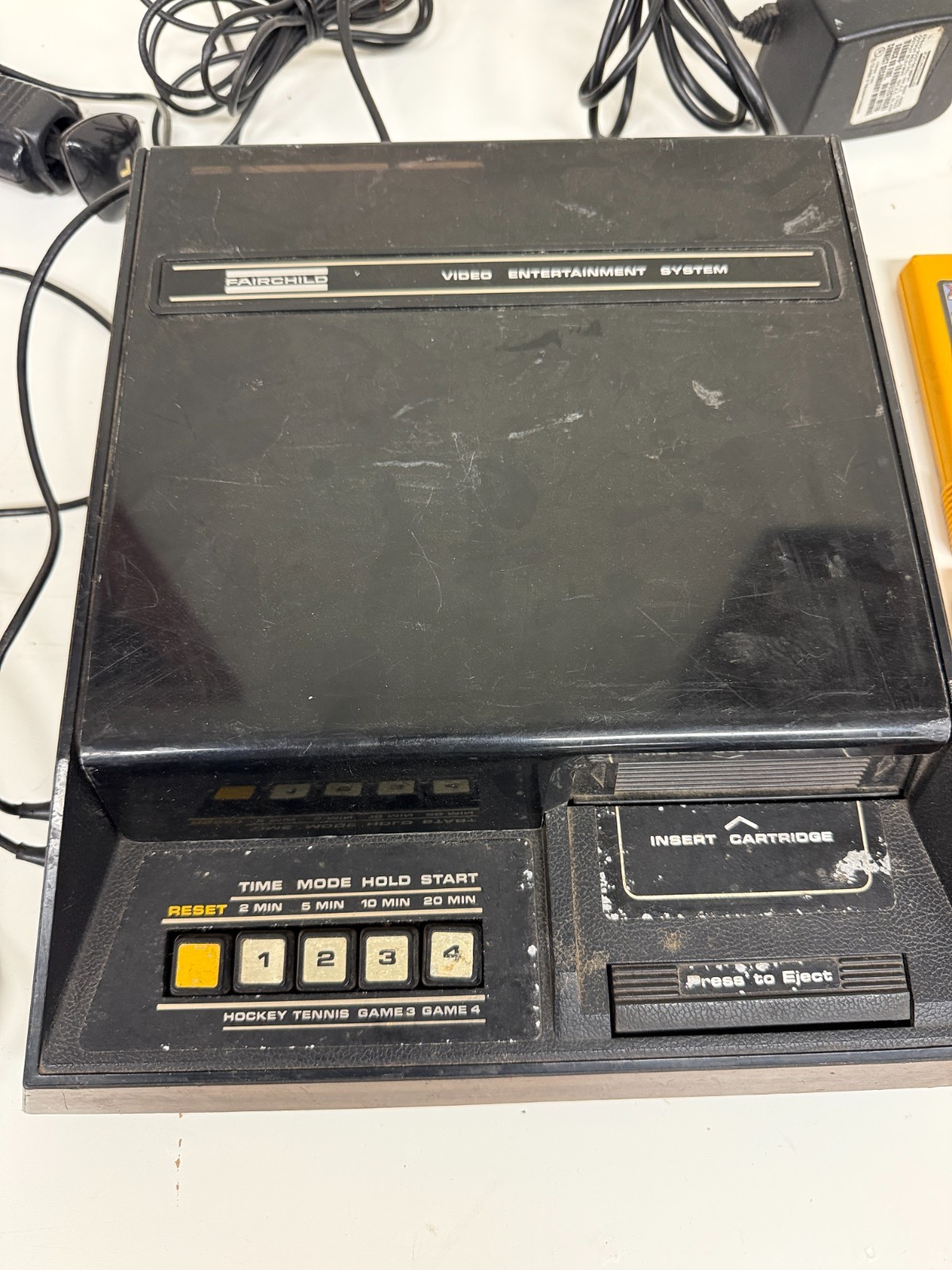Fairchild Video Entertainment System Console w/2 Controllers & 5 Games Untested