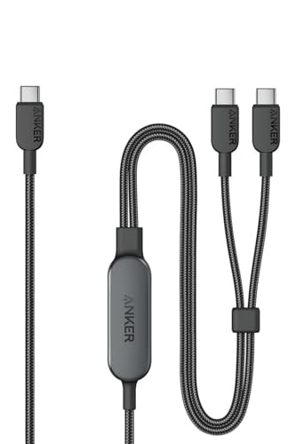 Anker USB-C &amp USB-C 2-in-1 Cable 140W 1.8m Black Fast Charging Compatible