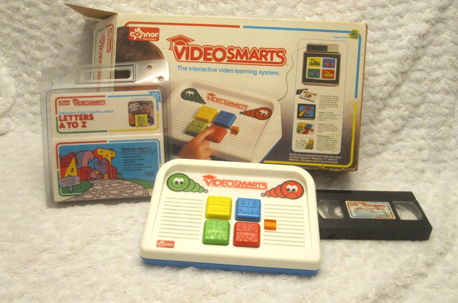 VideoSmarts Vtg 80’s Interactive Kid Video Game VCR Console w/ 2 Tapes