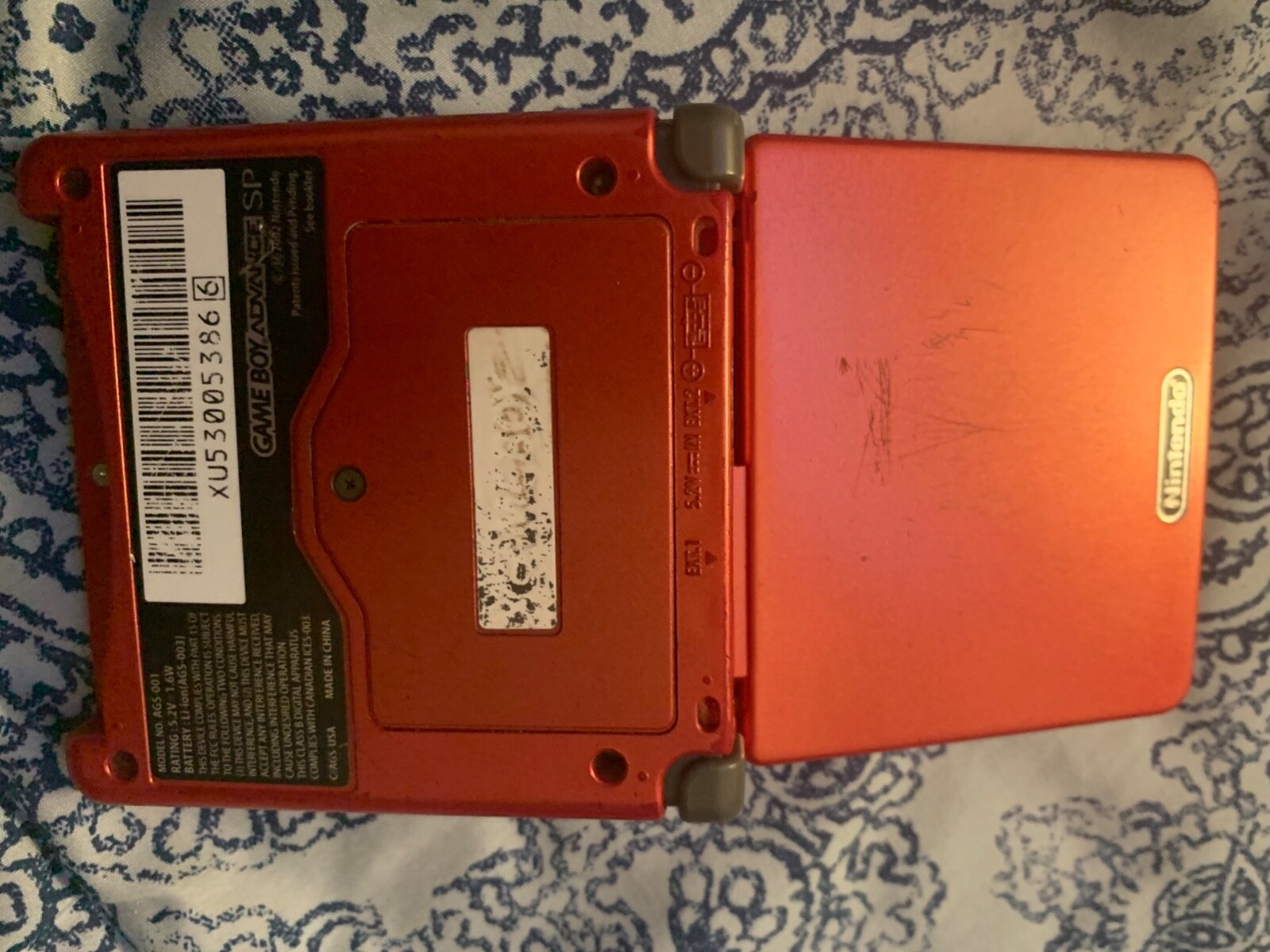 Nintendo Game Boy Advance SP Handheld System – Flame Red