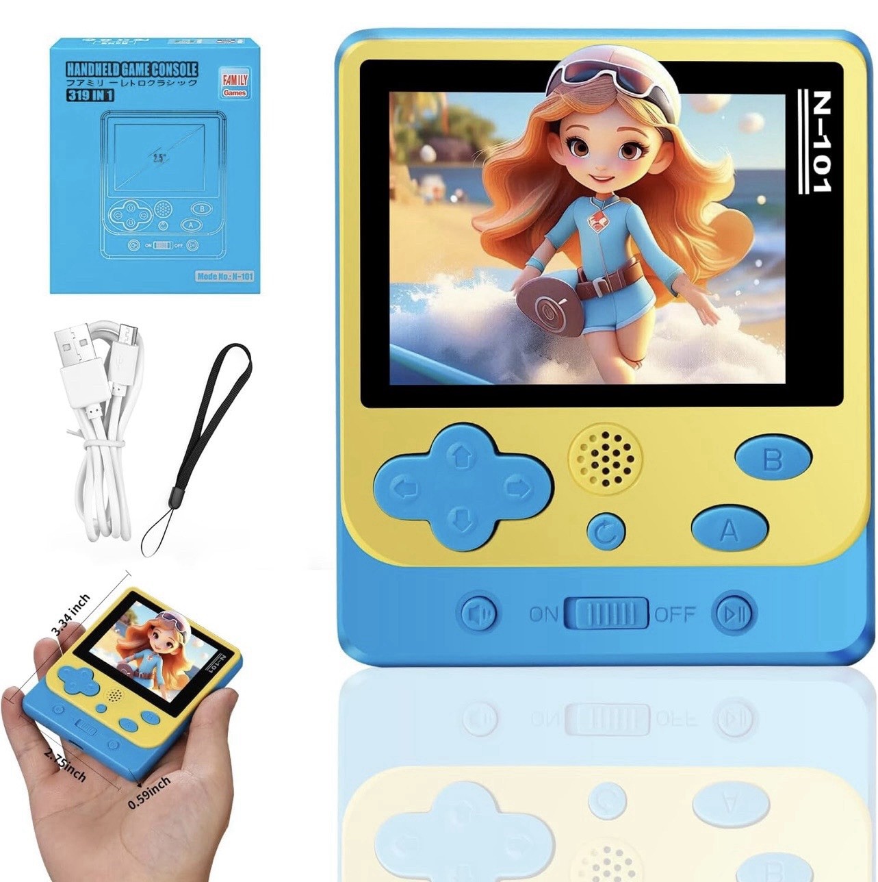 319 In 1 Handheld Game Console 2.5” Color Screen