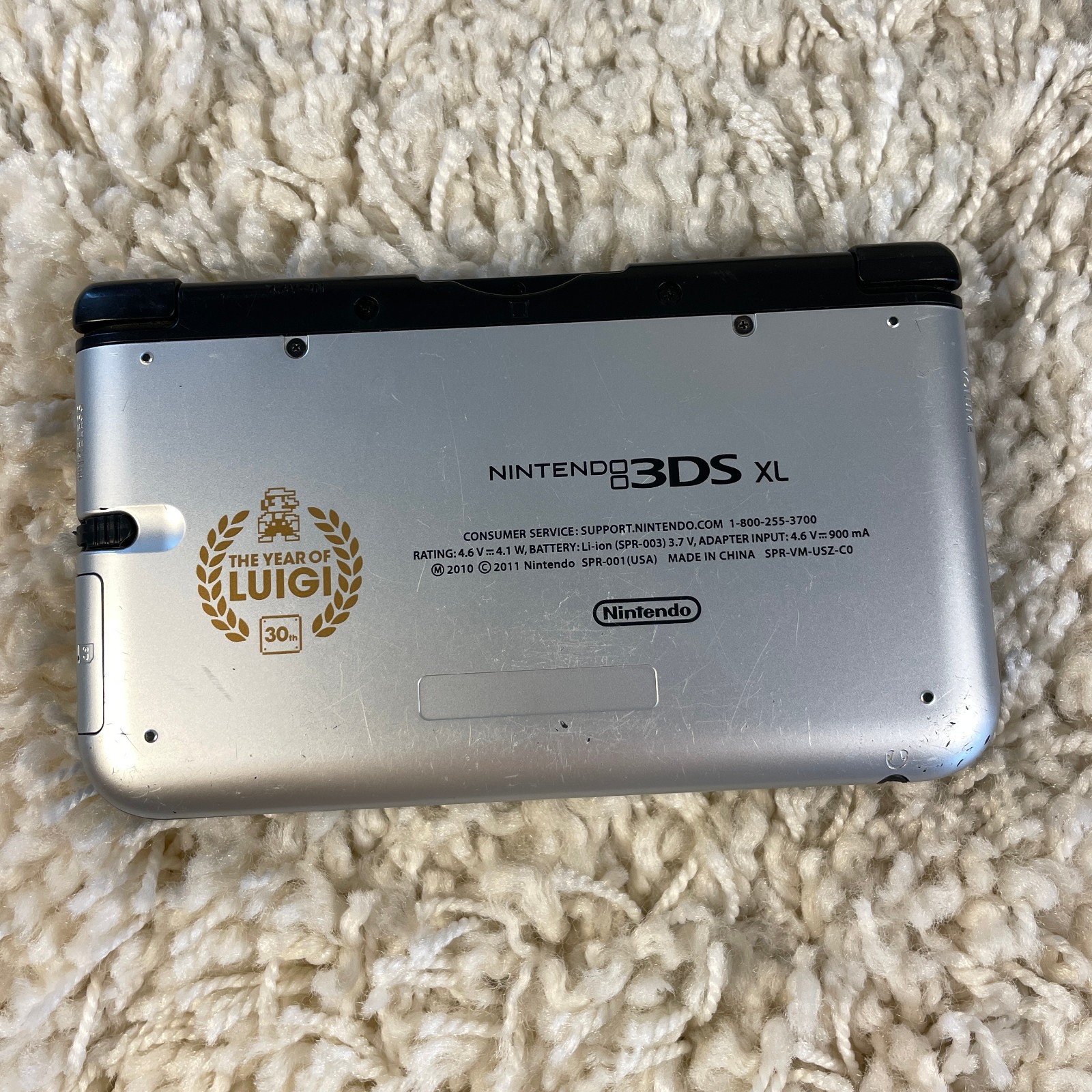 Nintendo 3DS XL Mario & Luigi Dream Team Silver Handheld SPR-001 Tested