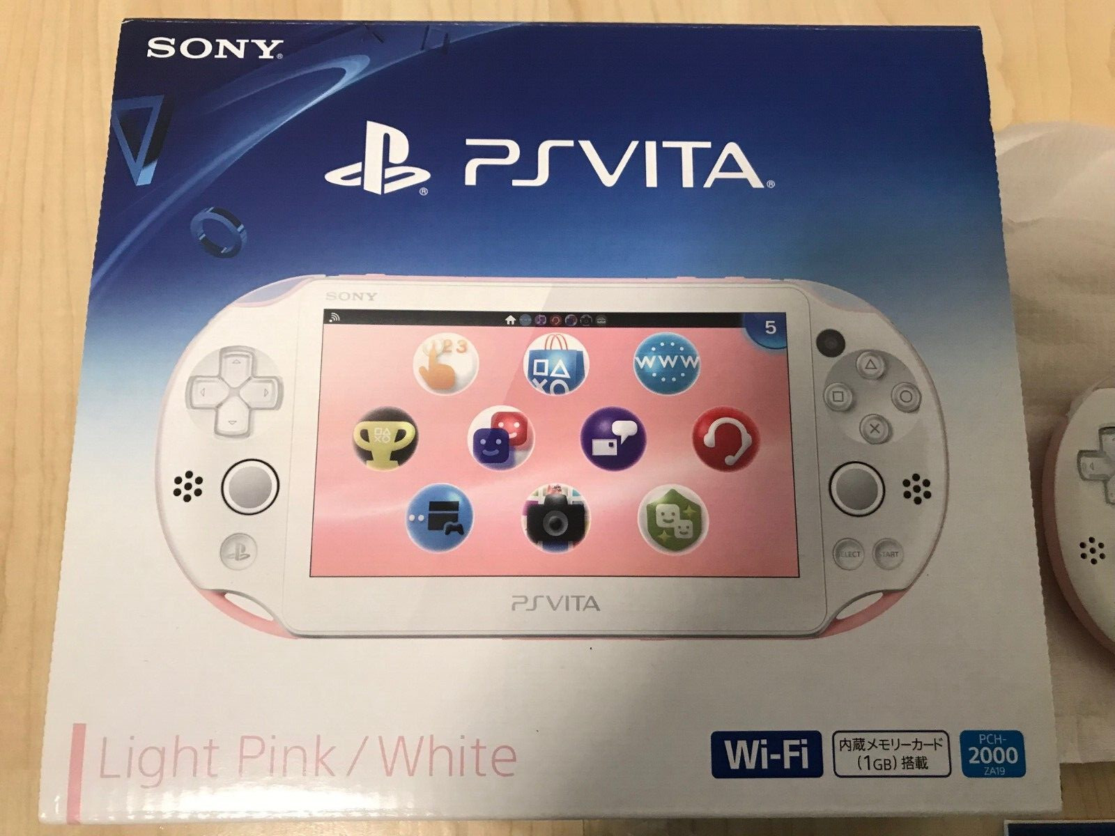 PS Vita PCH-2000 ZA19 Light Pink /White Console Wi-Fi Model Japan Sony Excellent