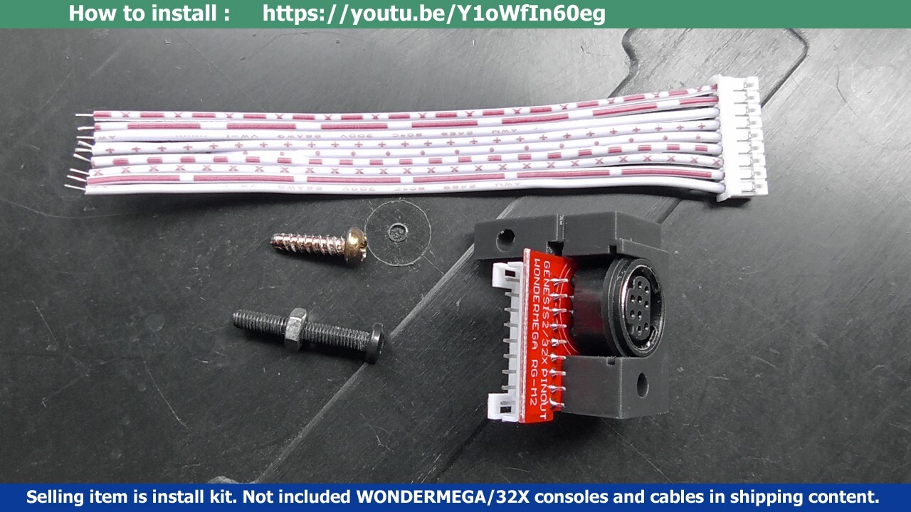Assembly kit WONDERMEGA RG-M2 RGB compatible w/ Sega Genesis 2 Mega Drive 2 32X