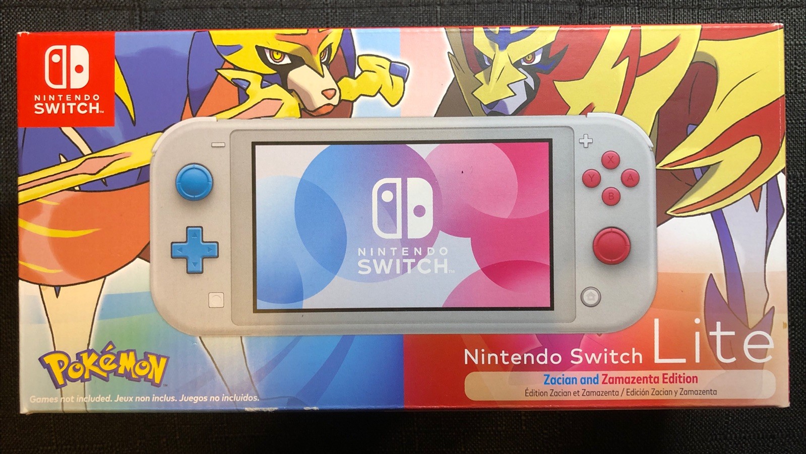 Nintendo Switch Lite Pokemon Limited Edition Zacian and Zamazenta Game RARE