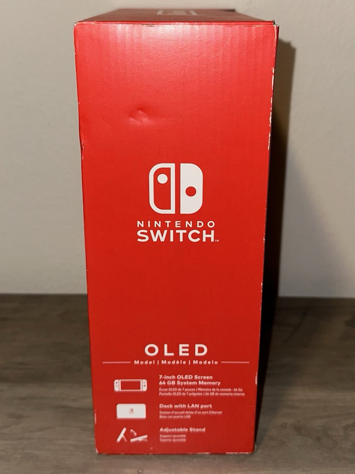 Nintendo Switch OLED 64GB Neon Red Blue Joy-Con 2021 Model With Extras