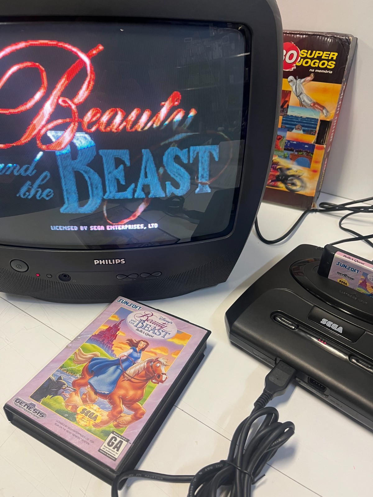 SUPER MEGA DRIVE 3 TEC TOY SEGA BRAZIL 30 GAMES EDITION BOXED TESTED CONSOLE