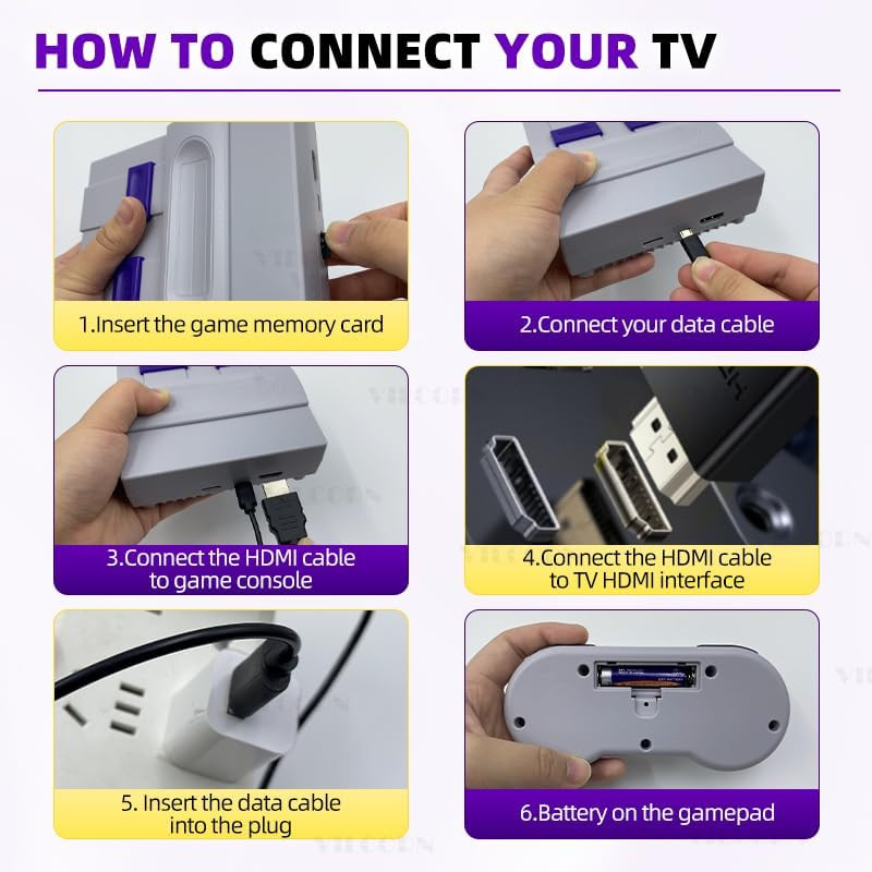 16Bit Retro Video Game Console 4K TV Hdmi-Compatible Game System Plug and Play 8