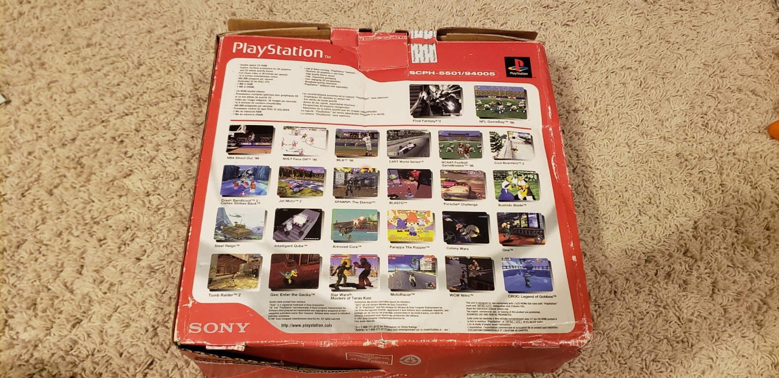 Sony PlayStation SCPH-5501 Box and Inserts