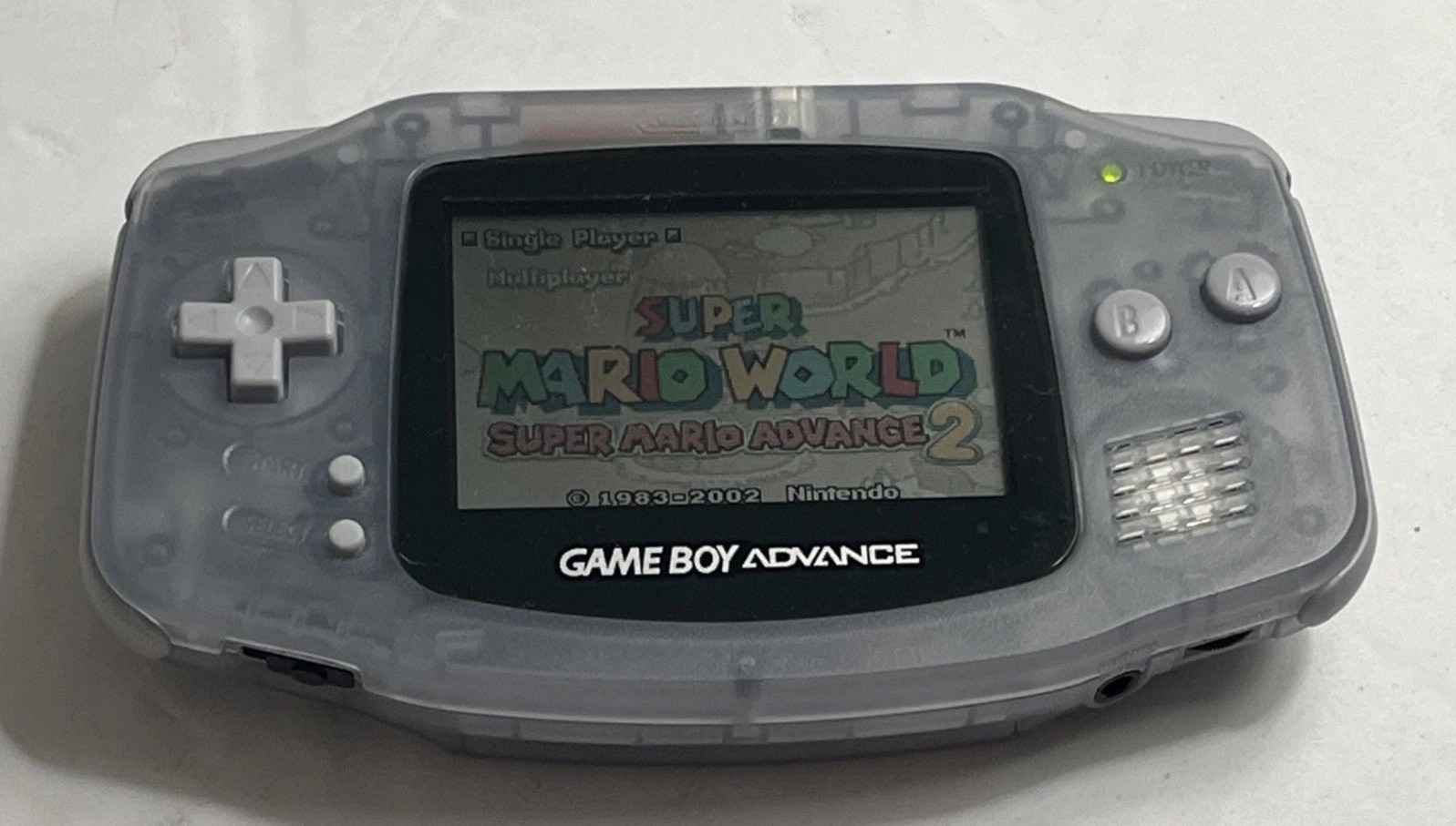 Nintendo Game Boy Advance Console System – Clear Glacier Castlevania/SM Advance2