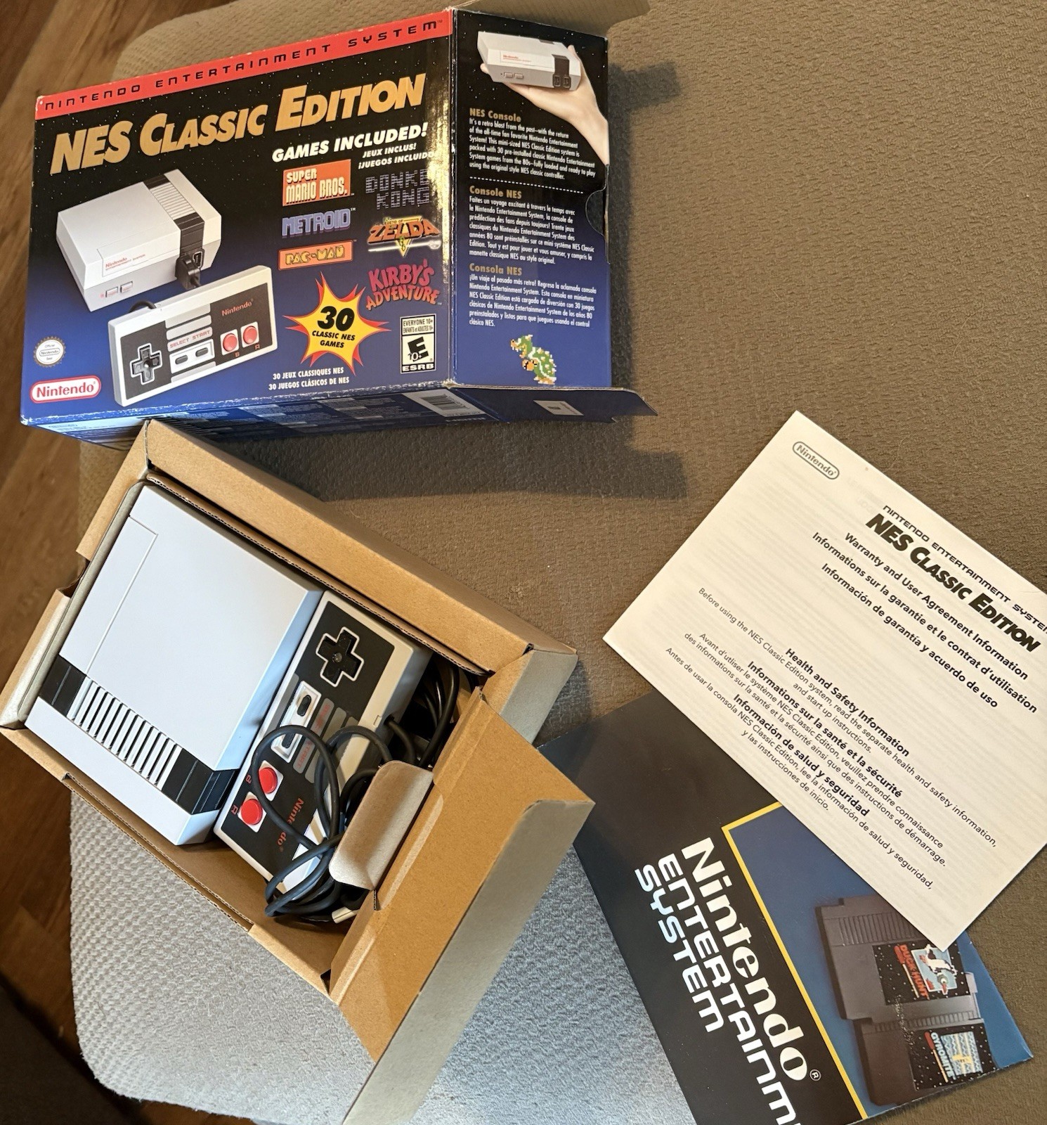 Nintendo NES Classic Edition Gray Home Console HDMI w/ 30 Pre-Installed Games