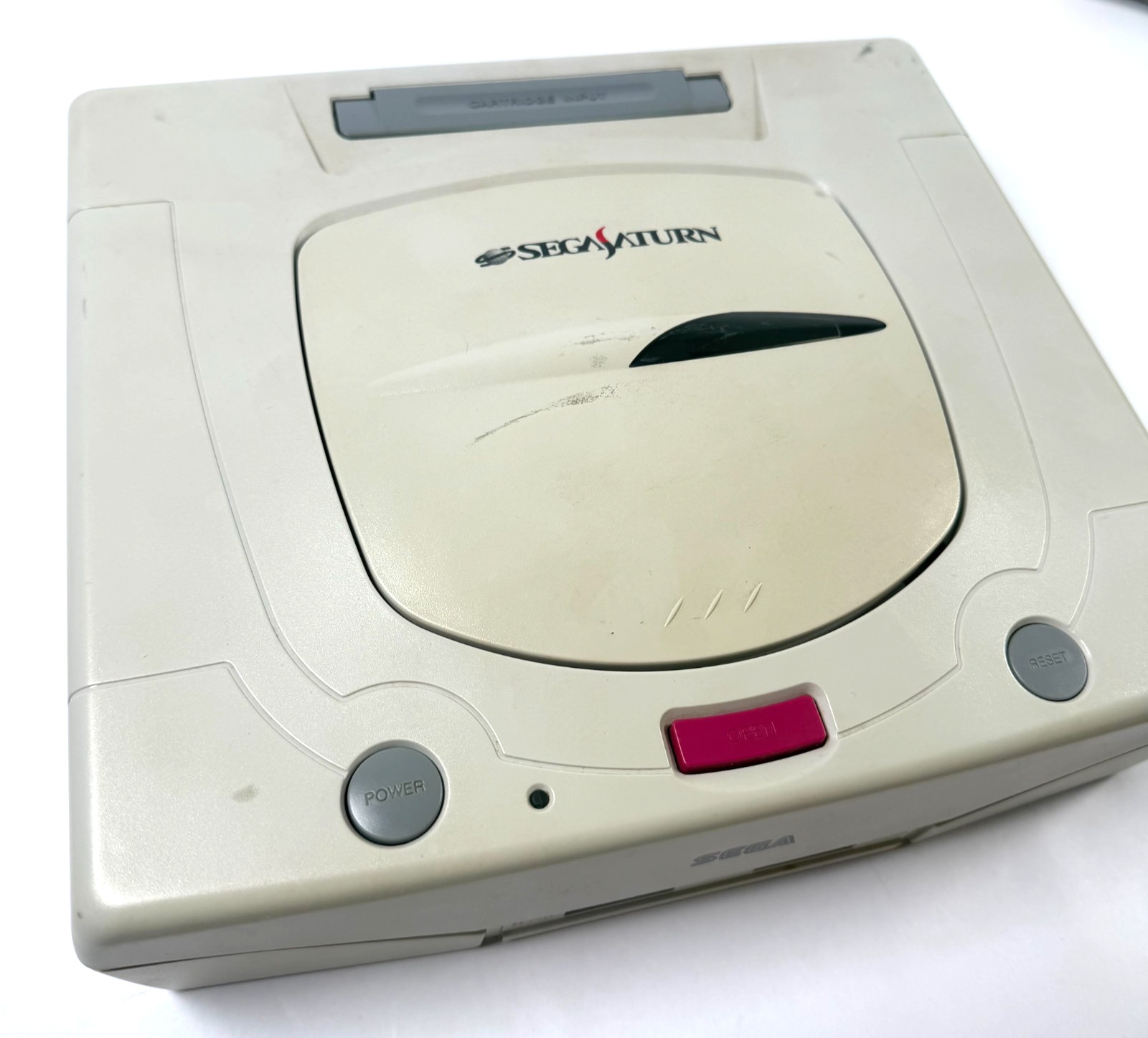 Sega Saturn Console HST-3220 White JAPANESE Tested Works *US Seller + Warranty*