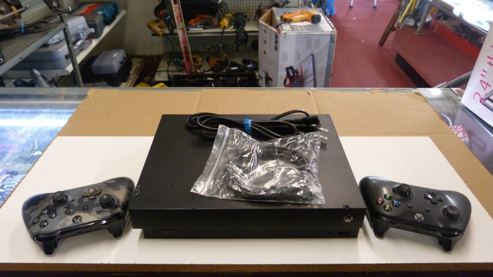 Microsoft Xbox One X 1TB console bundle w/ 3 games & controller – FINE CONDITION