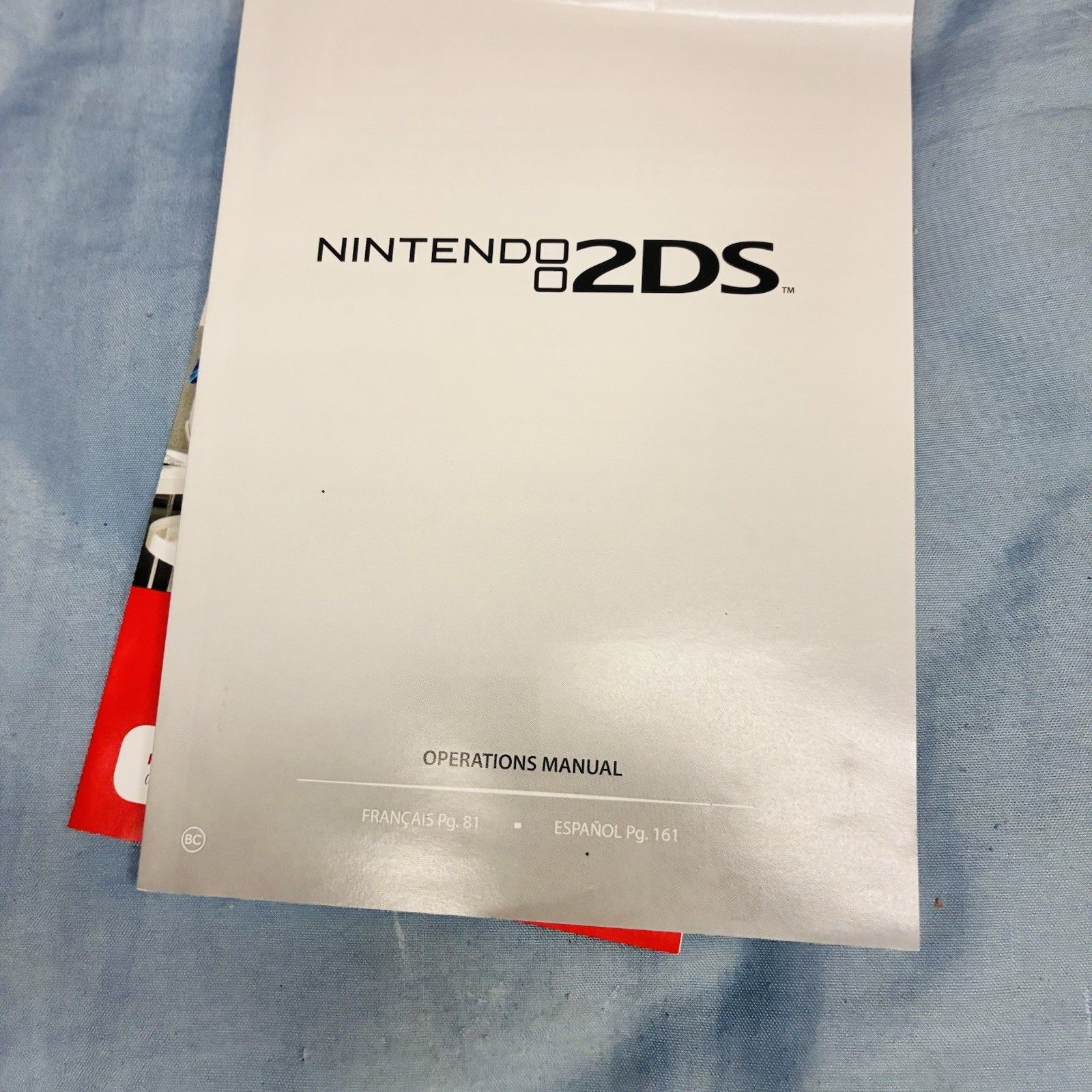 Nintendo 2DS Handheld Game Console Black/Blue CIB Tested With Original Stylus