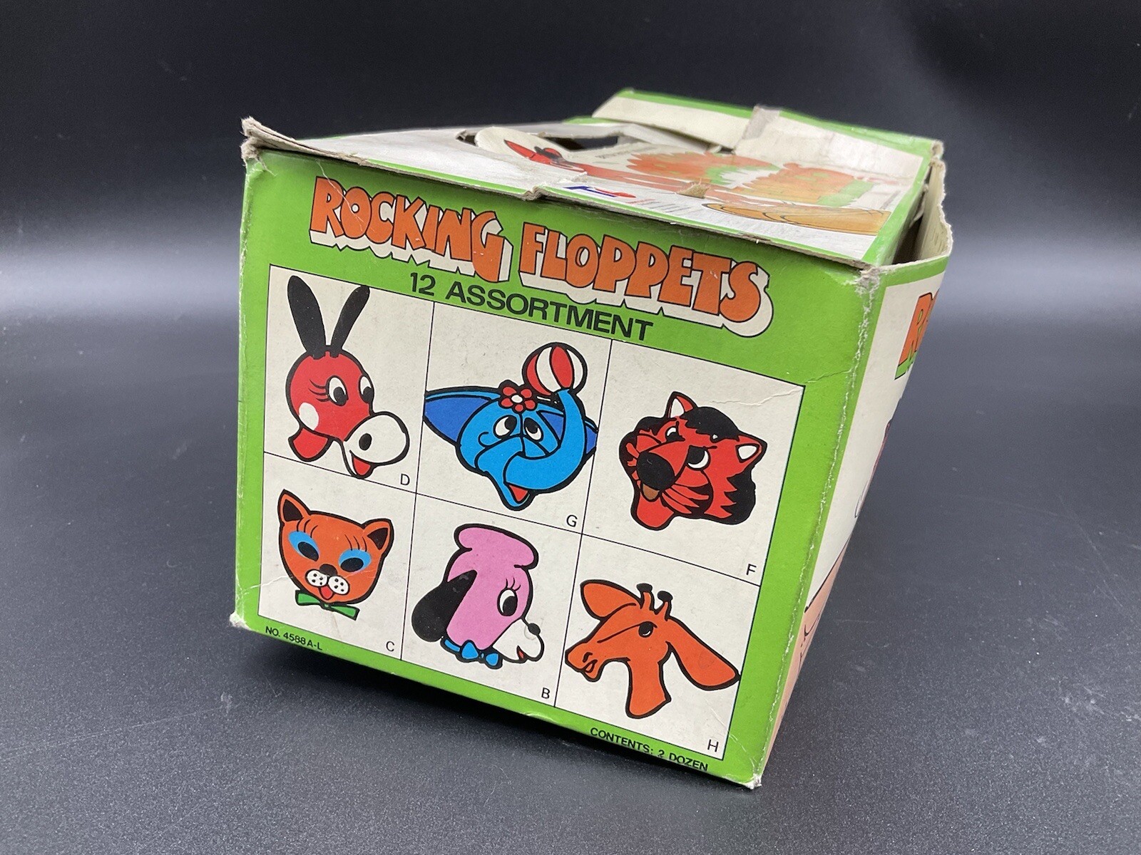 VINTAGE 80s# ROCKING FLOPPETS VINTAGE TOY BOX EMPTY RARE #[JV]