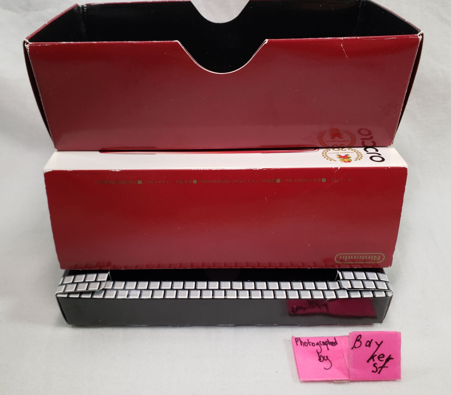 Nintendo Game Boy Micro Famicom Red Gold Console 20th Mario COMPLETE Box GameBoy