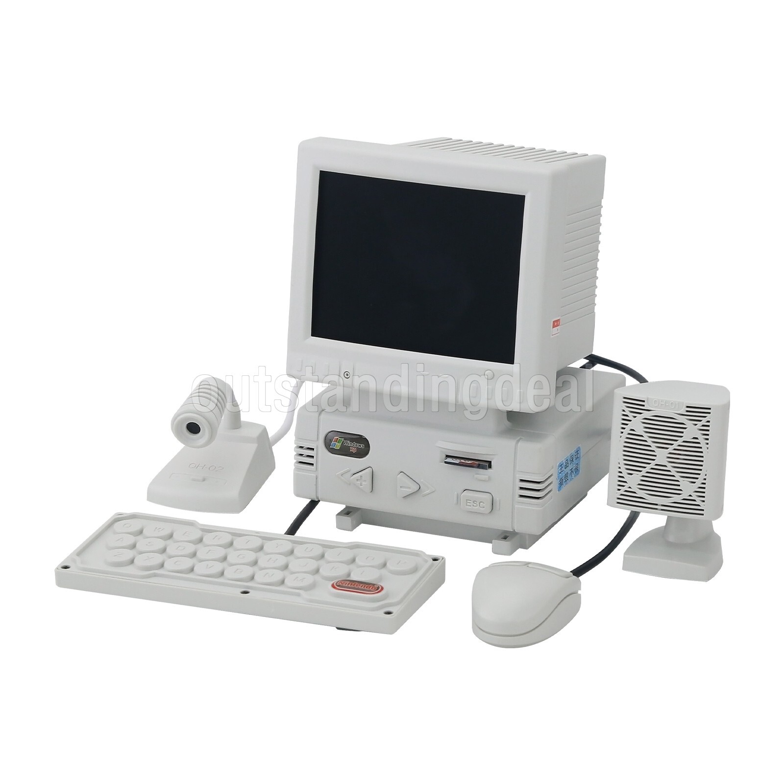 DIY Retro Mini Computer-design Game Console Support AV Input with 8G Memory Card