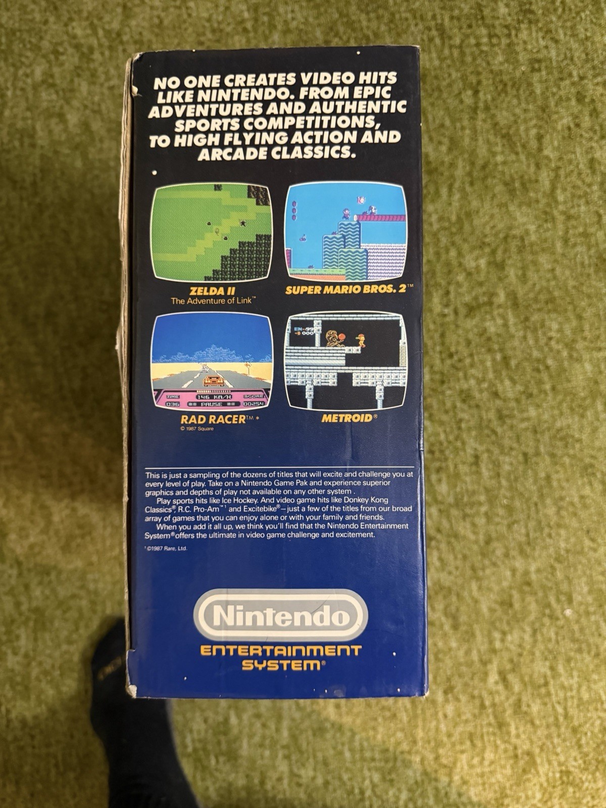 Nintendo NES Control Deck Console NES-001 w/ Original Box, NTSC one controller